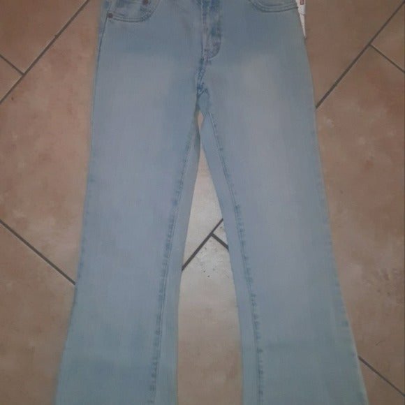 Girls LEVIS 517 Slim Stretch Flare Denim Jeans Size 14 Slim NWT Adjustable - Picture 7 of 15